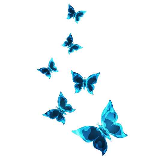 Blue Luminous Butterfly Wall Stickers