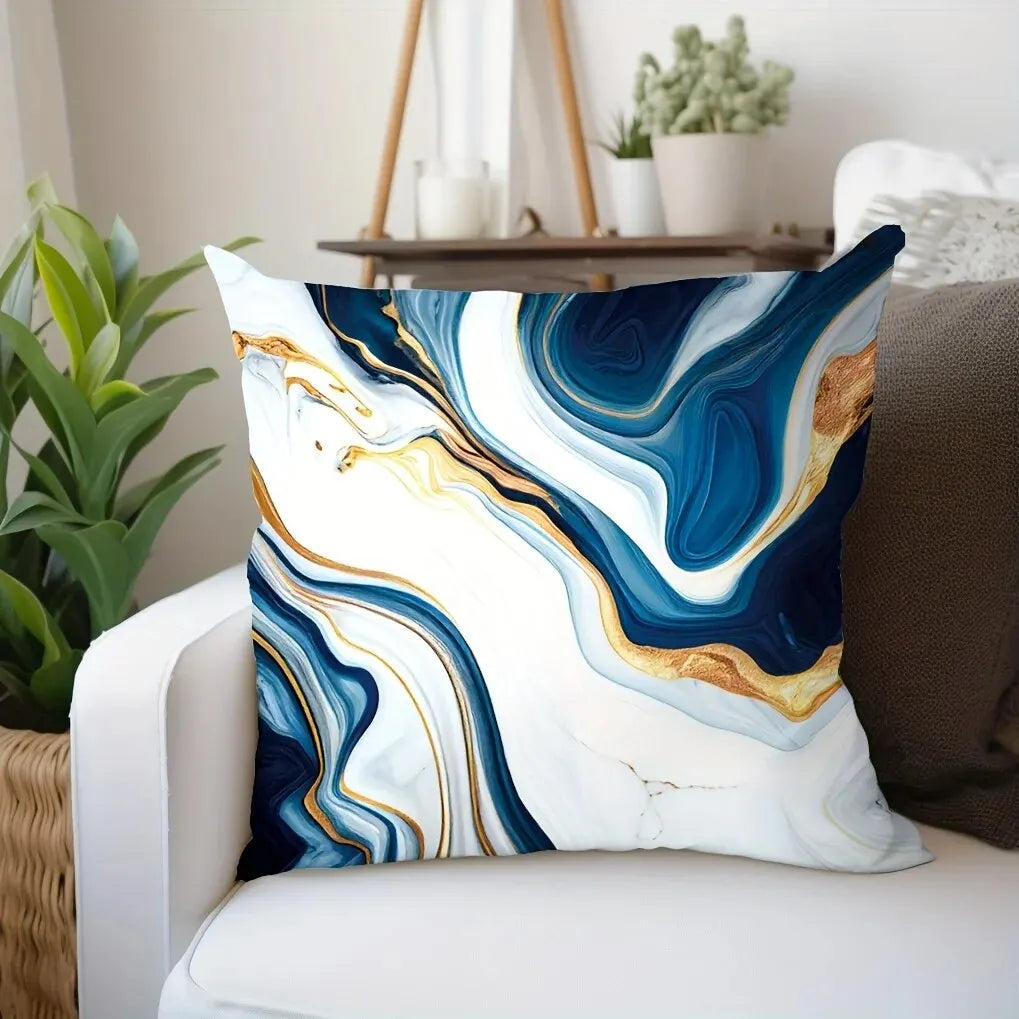 Marble Textured Throw Pillow Cover- 45cm x 45 cm