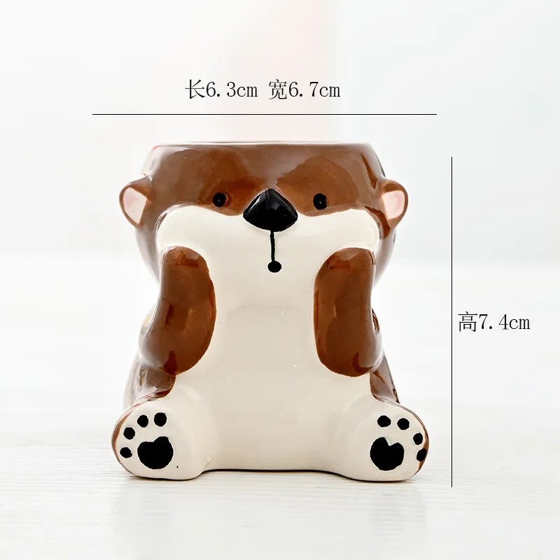 Cartoon Theme Tiny Ceramic Flower Pot