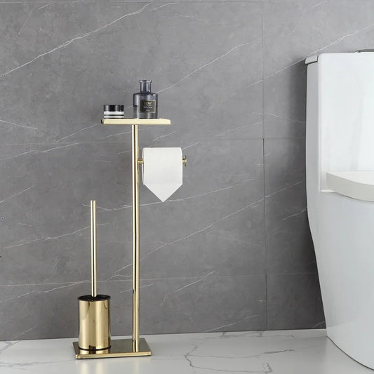 Floor Mounted Holder for Toilet Brush, Paper or Towel