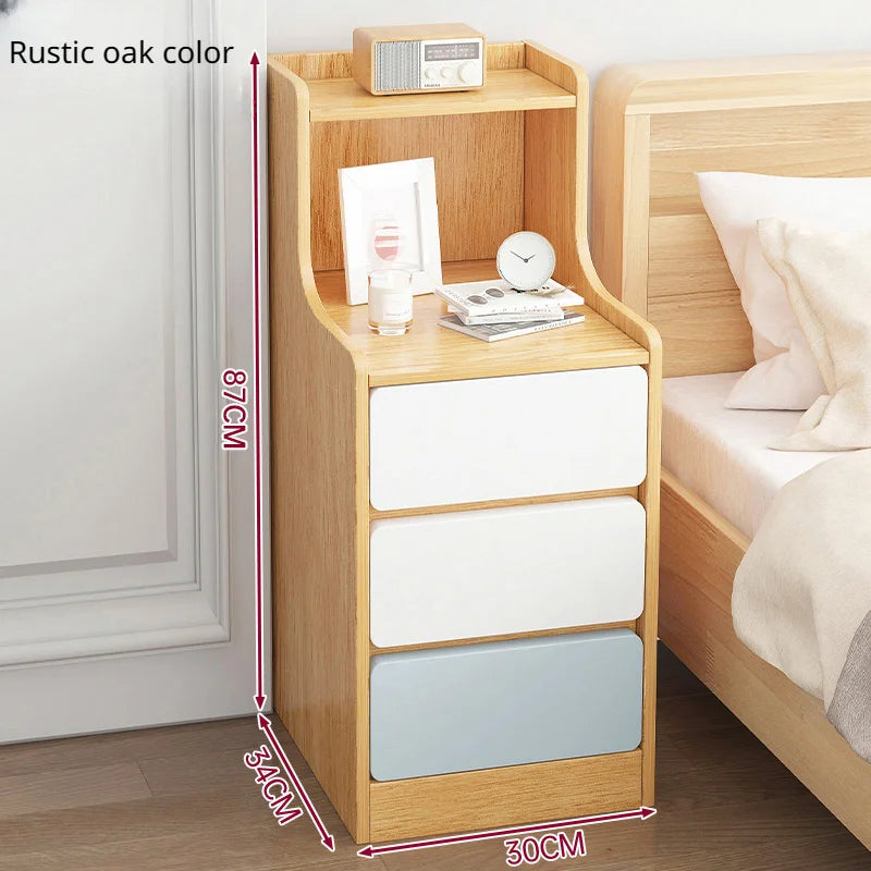 Wooden Mini Bedside Table with Drawer