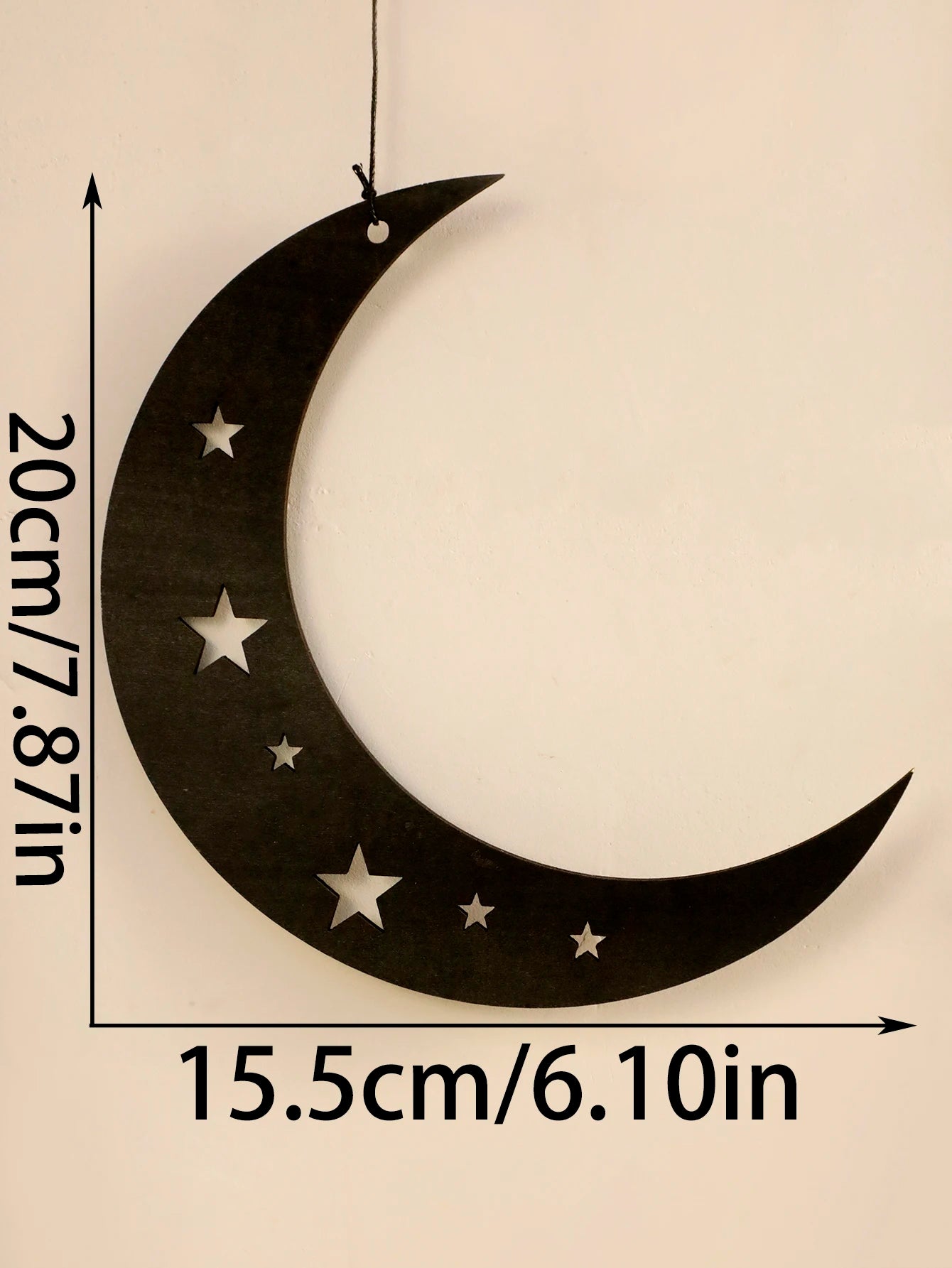 Islamic Wooden Wall Hanging, Lantern and Crescent Moon