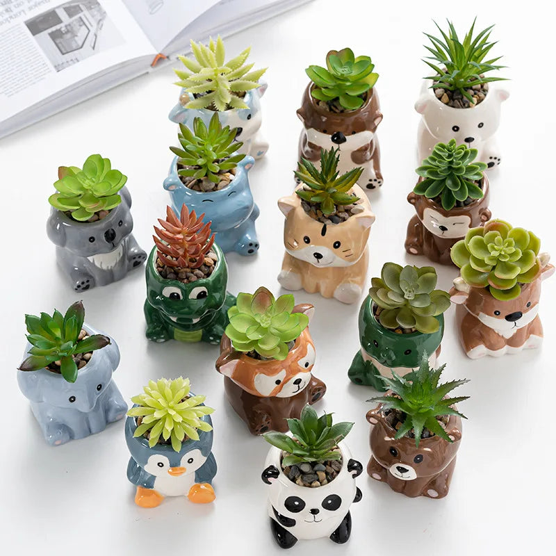 Cartoon Theme Tiny Ceramic Flower Pot