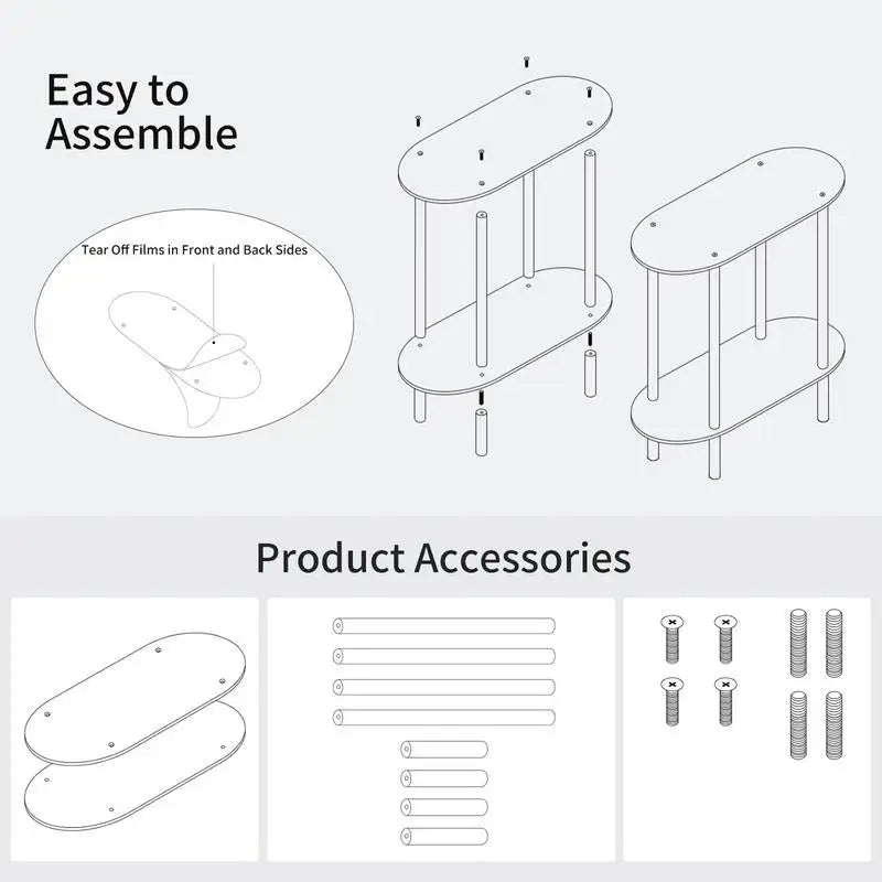 Sofa Side Table Side Transparent Design