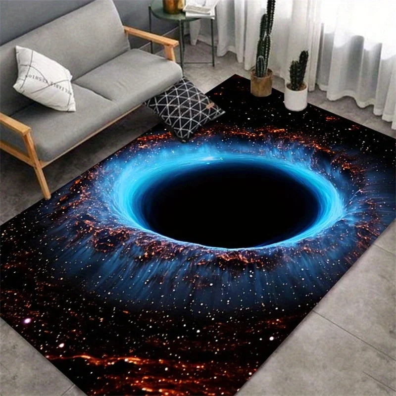 Cosmic Black Hole Style Floor Carpet